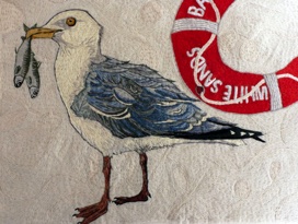 Herring Gull And Lifebelt