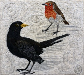 Blackbird And Robin